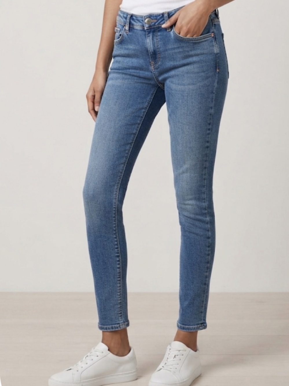 TOPSHOP Moto Baxter Jeans Slim Fit Low Rise Ankle Size 30